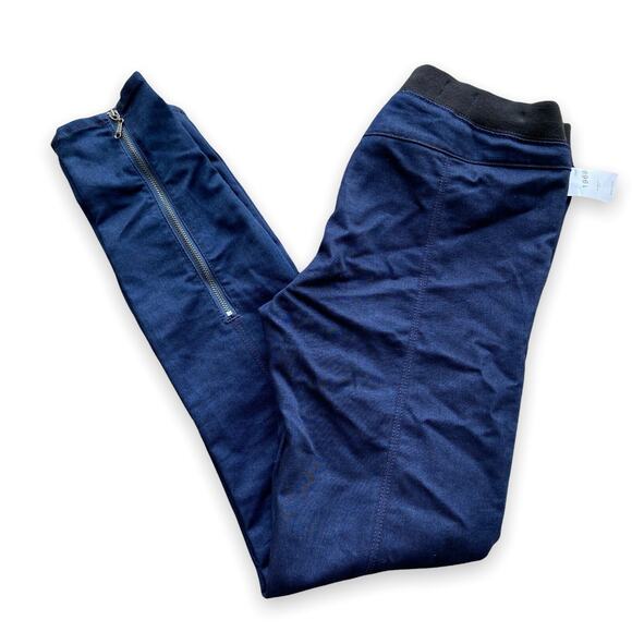 Gap Womens Jeans Size 27 4 Legging Ankle Zippers Dark Blue Skinny Pull On NEW - Picture 1 of 8